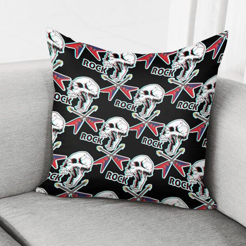 Image of Skull And Music Pillow Cover