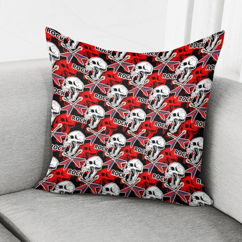 Image of Skull And Music Pillow Cover