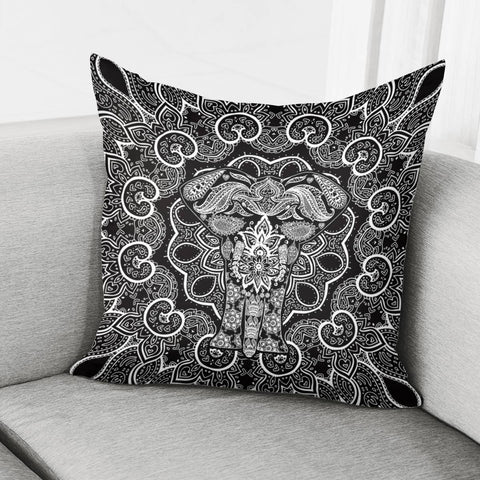 Image of Elephant & Mandala Pillow Cover