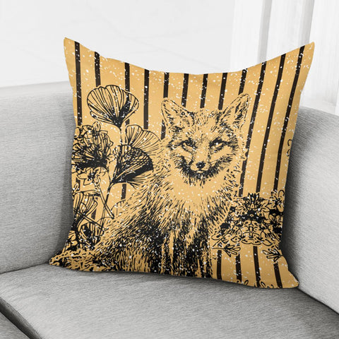 Image of Fox & Flower Pillow Cover