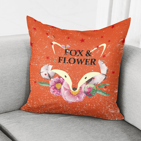 Image of Fox & Flower Pillow Cover