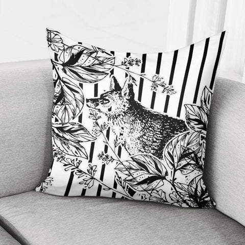 Image of Fox & Flower Pillow Cover