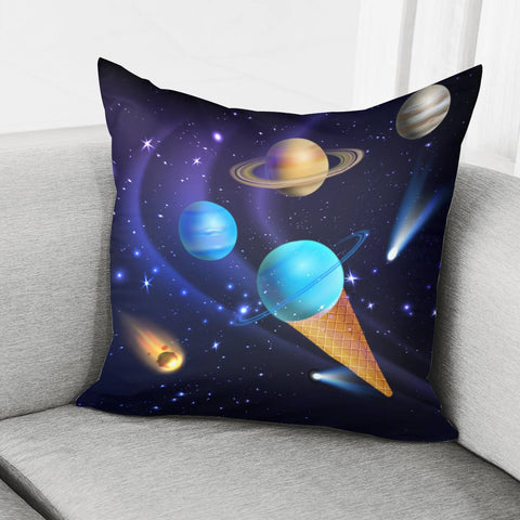 Image of Universe And Ice Cream Pillow Cover