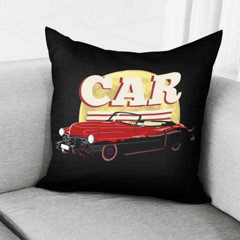 Image of Car & Moon Pillow Cover