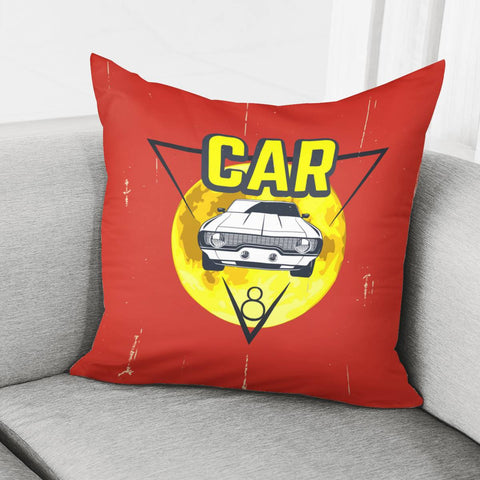 Image of Car & Moon Pillow Cover