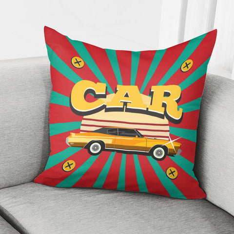 Image of Car & Moon Pillow Cover