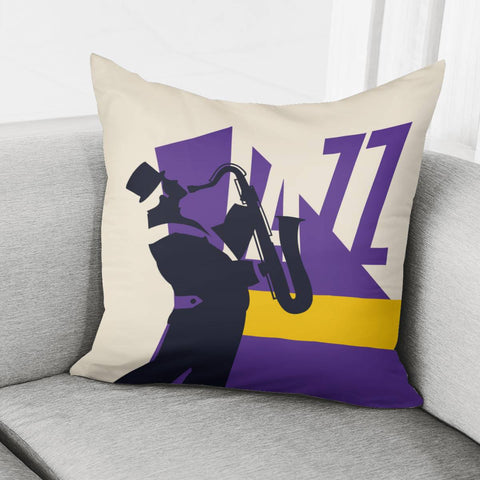 Image of Jazz & Saxophone Pillow Cover