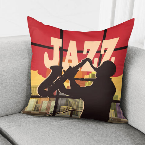 Image of Jazz & Saxophone Pillow Cover