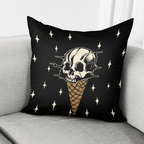 Image of Skull & Ice Cream Pillow Cover