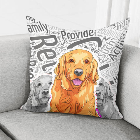 Image of Golden Retriever Pillow Cover