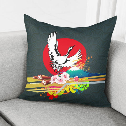 Image of Japanese Crane Pillow Cover