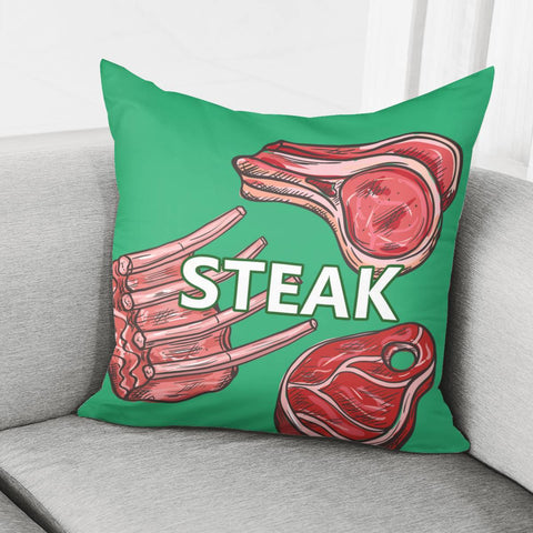 Image of Steak Pillow Cover