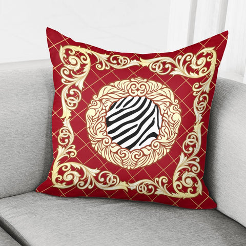 Image of Baroque Pattern & Animal Pattern Pillow Cover