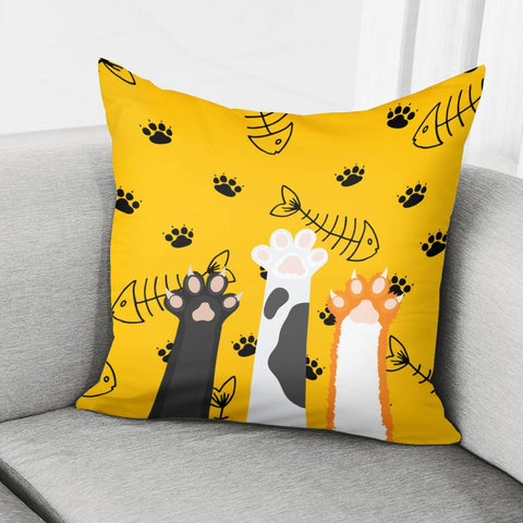 Image of Cat Paw Pillow Cover