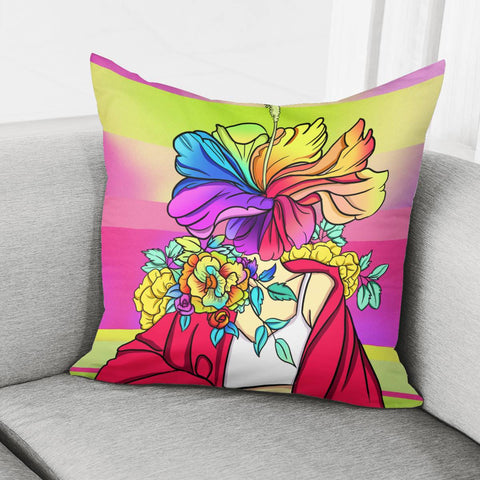 Image of Flowers And Girls Pillow Cover