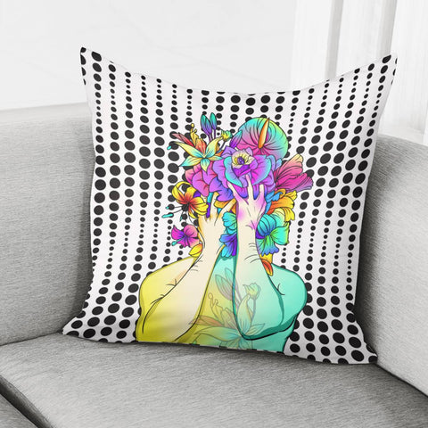 Image of Flower And Boy Pillow Cover