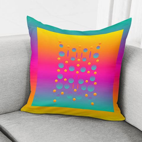 Image of Polka Dots And Rainbows Pillow Cover