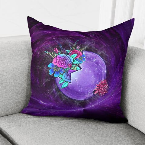 Image of Flower And Planet Pillow Cover