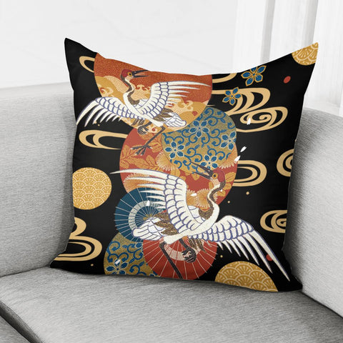 Image of Japanese Crane Pillow Cover