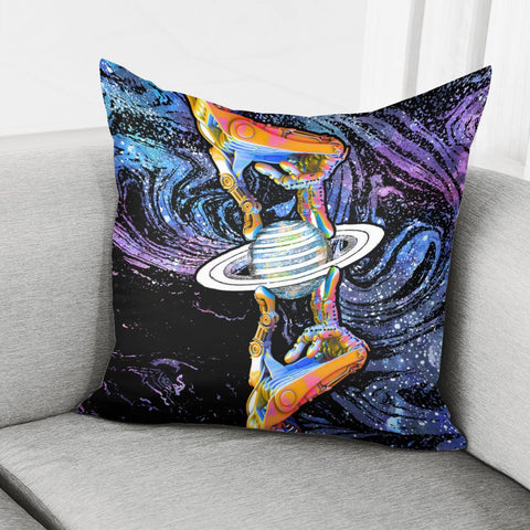 Image of Robot And Universe Pillow Cover