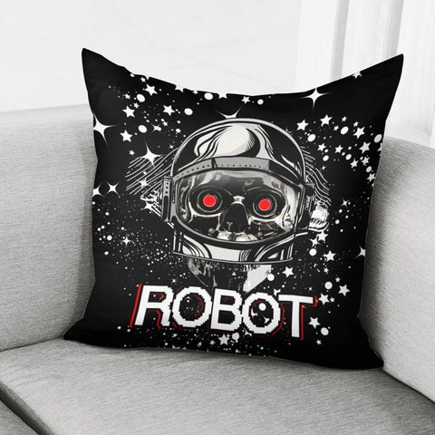 Image of Robot And Aerospace Helmet Pillow Cover