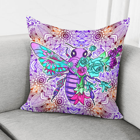 Image of Beetle And Flower Pillow Cover