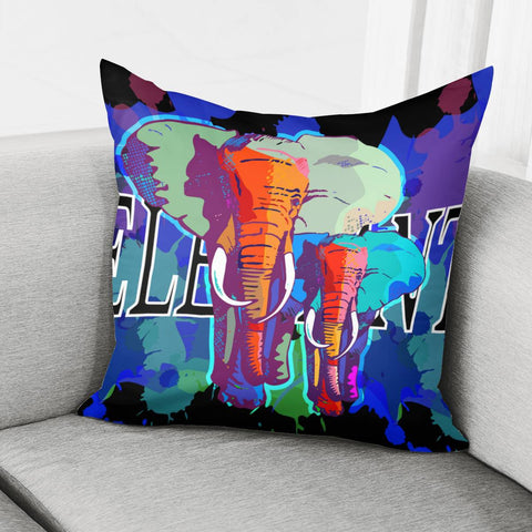 Image of Double Elephant Pillow Cover