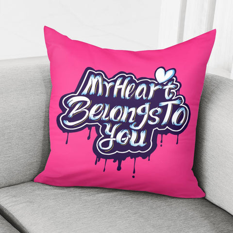 Image of Love Slogan Pillow Cover