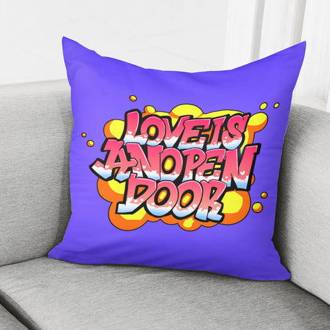 Image of Love Slogan Pillow Cover