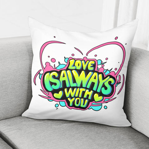 Image of Love Slogan Pillow Cover