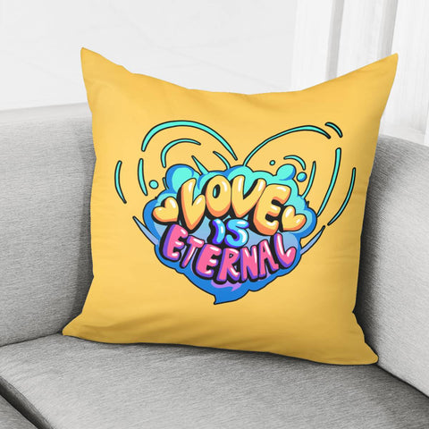 Image of Love Slogan Pillow Cover