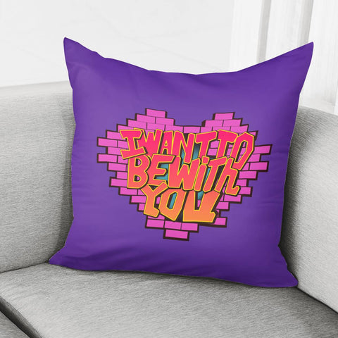 Image of Love Slogan Pillow Cover