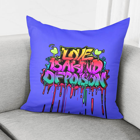 Image of Love Slogan Pillow Cover