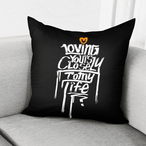 Image of Love Slogan Pillow Cover