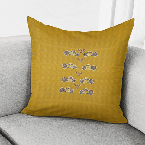 Image of Motorcycles And Ornate Mouses Pillow Cover