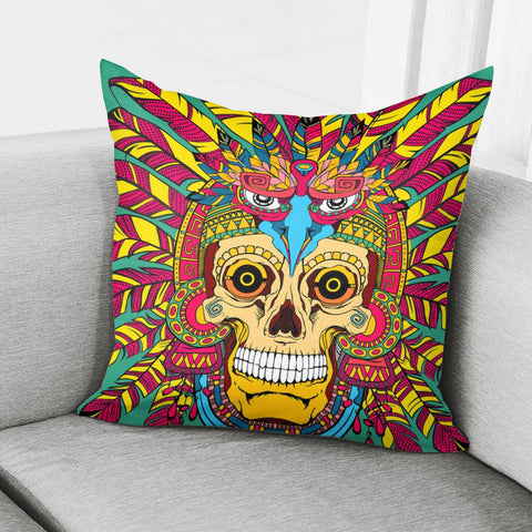 Image of Indian Skull Pillow Cover