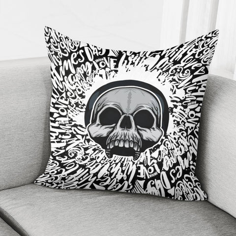 Image of Graffiti Skull Pillow Cover