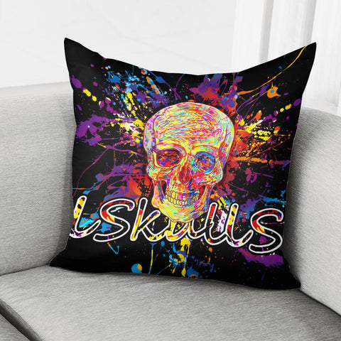 Image of Graffiti Skull Pillow Cover