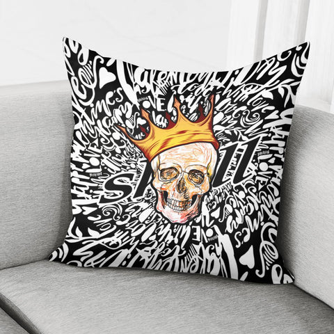 Image of Graffiti Skull Pillow Cover