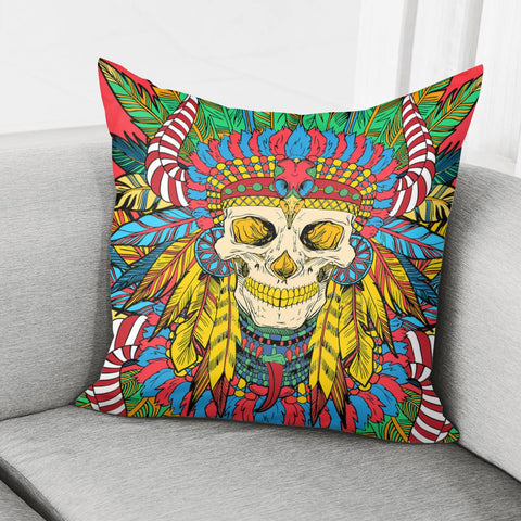 Image of Indian Skull Pillow Cover