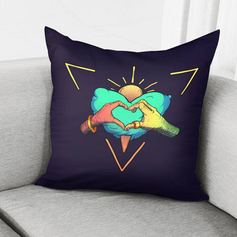 Image of Creative Love Pattern Pillow Cover