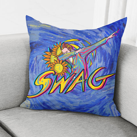 Image of Creative Van Gogh Illustration Pillow Cover