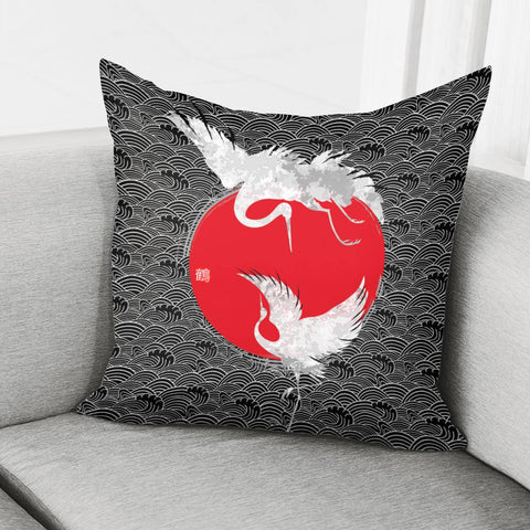 Image of Crane Pillow Cover