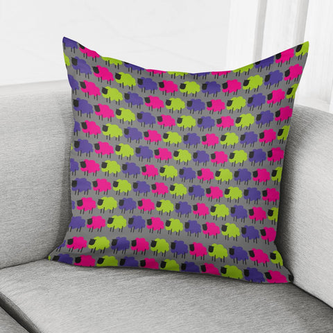 Image of Colourful Sheep Pillow Cover