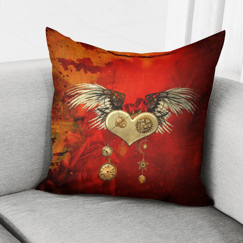 Image of Steampunk Heart Pillow Cover