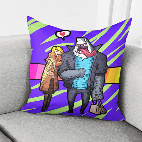 Image of Lovers Illustration Pillow Cover