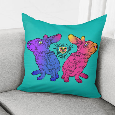 Image of Rabbit Pillow Cover