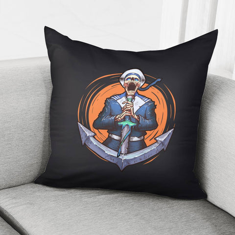 Image of Skull Soldier Pillow Cover