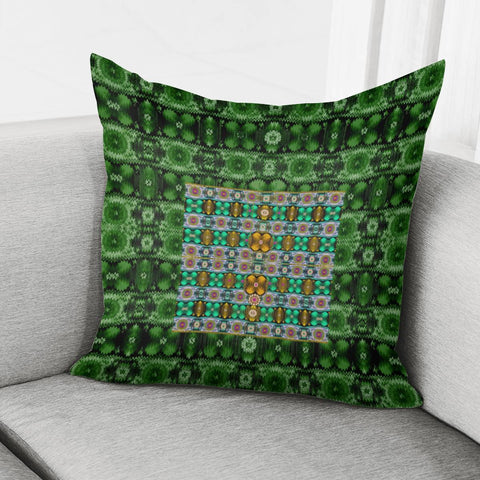 Image of Ribbons And Flowers Pillow Cover