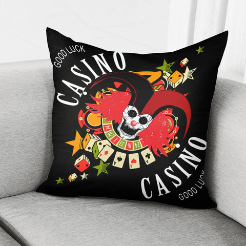 Image of Clown And Skull Pillow Cover